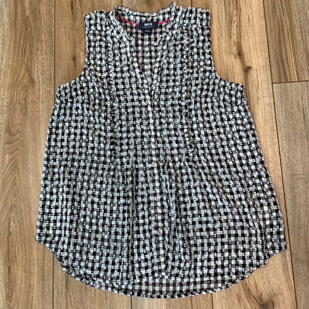 Anthropologie gingham tank top